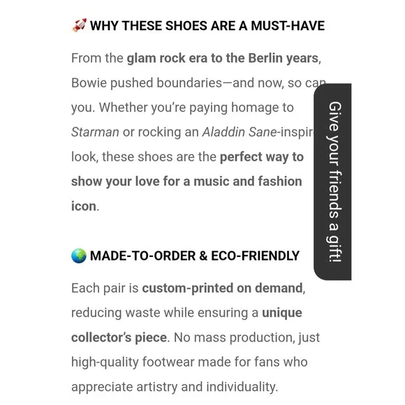 Custom Kiks Mens Womens Custom Made David Bowie High-Top Sneakers Size M/11.5 - Picture 11 of 16